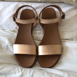 Rose gold sandals